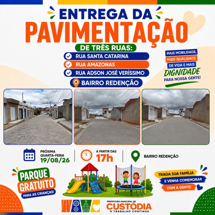 Entrega de Pavimentação de Três Ruas